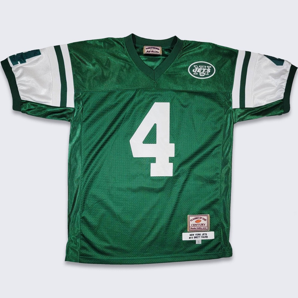 New York Jets Vintage Brett Favre Jeff Hamilton Football Jersey